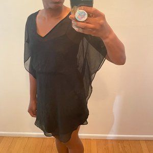 Express Black Short Sheer Dress